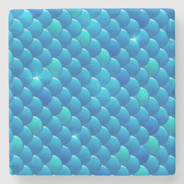 river fish scales stone coaster (Front)