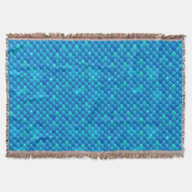 river fish scales throw blanket (Front)