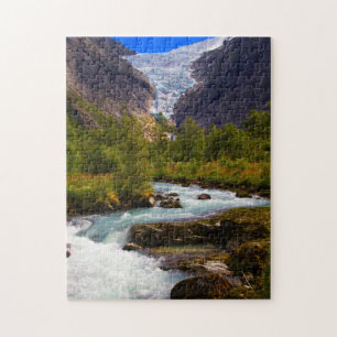 River Flowing From Briksdal Glacier Jigsaw Puzzle