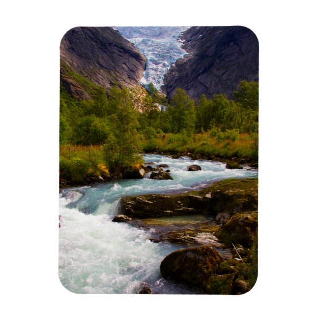 River Flowing From Briksdal Glacier Magnet (Vertical)