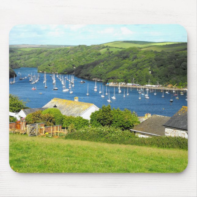 River Fowey and boats, Cornwall Mouse Pad (Front)