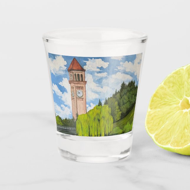River Front Park View  Shot Glass (Front)