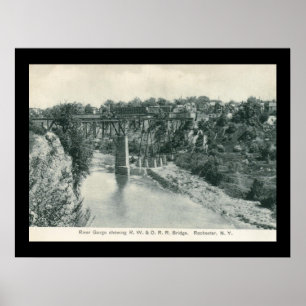 River Gorge Bridge, Rochester NY Vintage Poster