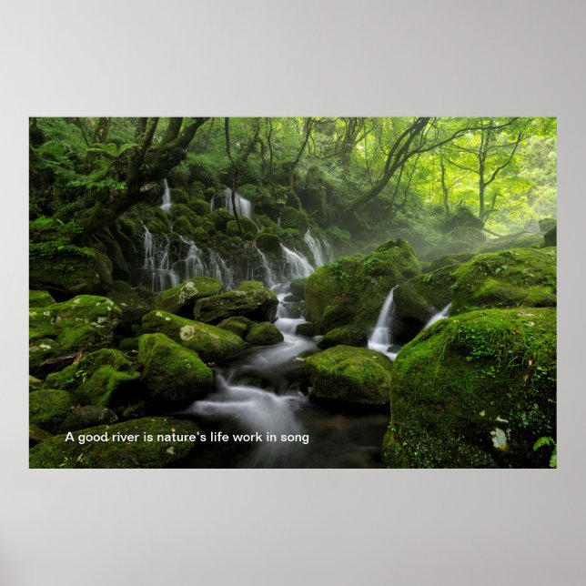 River - Green forest - Quote Mix Poster (Front)