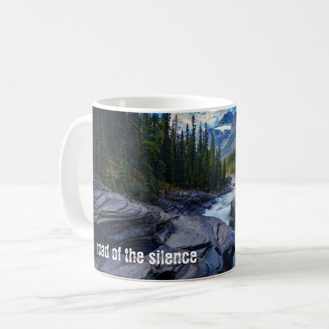 River - Green forest - Rock - Quote Mix Coffee Mug (Front Left)