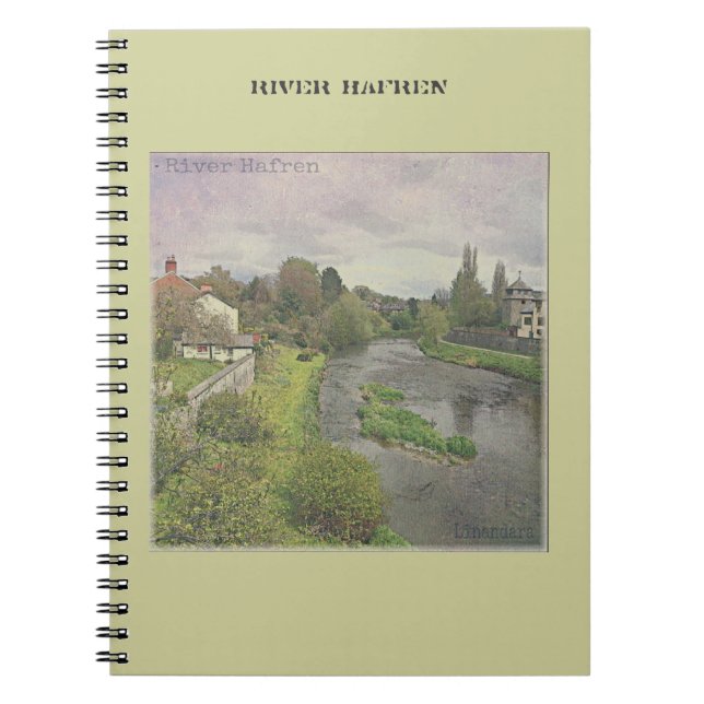 River Hafren in Newtown, Powys Notebook (Front)