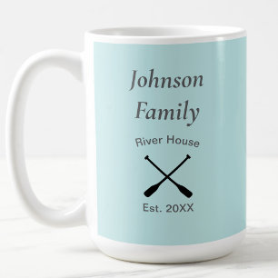 River House custom family name year established Coffee Mug