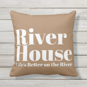 River House Outdoor Throw Pillow