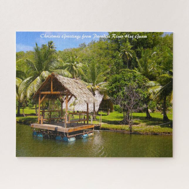 River Hut Guam.Christmas Greetings Jigsaw Puzzle (Horizontal)