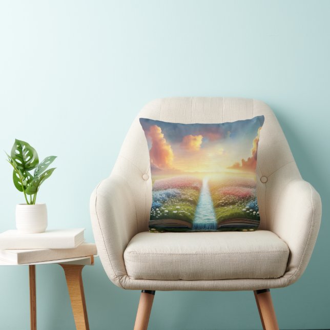 River In A Meadow Open Book Cushion (Chair)