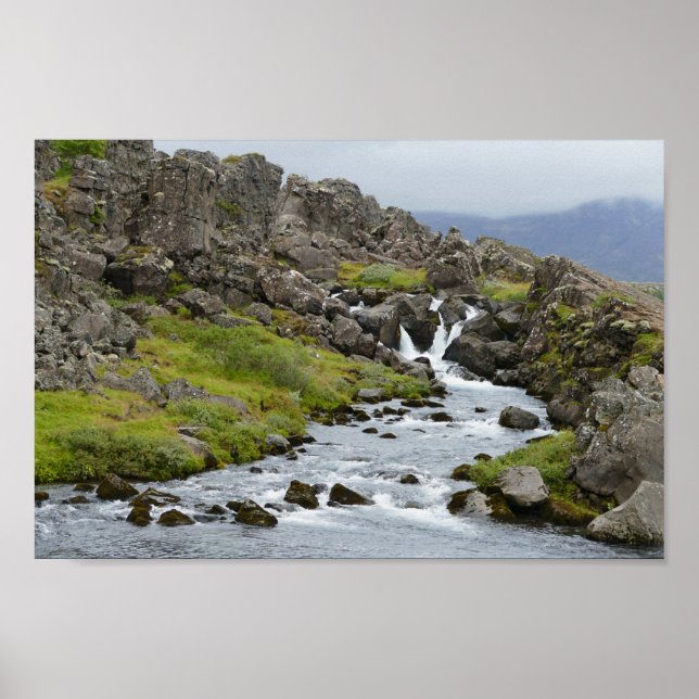 River in Thingvellir National Park, Iceland Poster (Front)