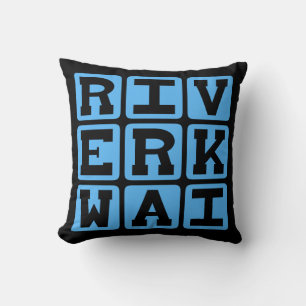 River Kwai, Khwae Yai River in Thailand Cushion