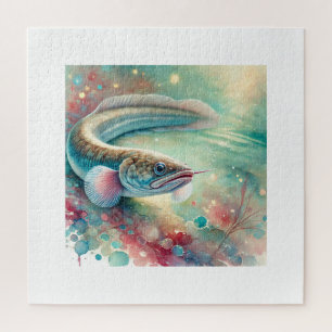 River Lamprey 300724AREF115 - Watercolor Jigsaw Puzzle