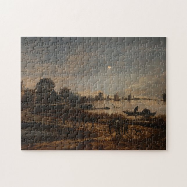 river landscape art Neer Jigsaw Puzzle (Horizontal)
