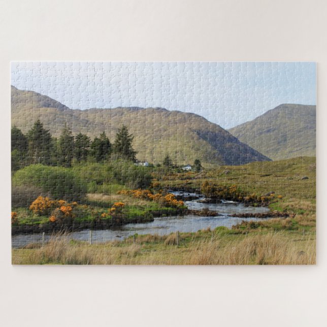 River Landscape, Co. Mayo, Ireland. Jigsaw Puzzle (Horizontal)