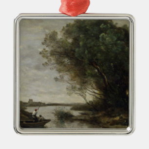 River Landscape Metal Ornament