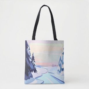 River landscape tote bag