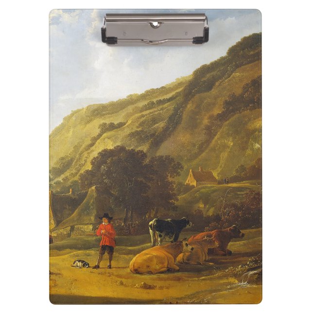 River landscape with riders Aelbert Cuyp     Clipboard (Front)