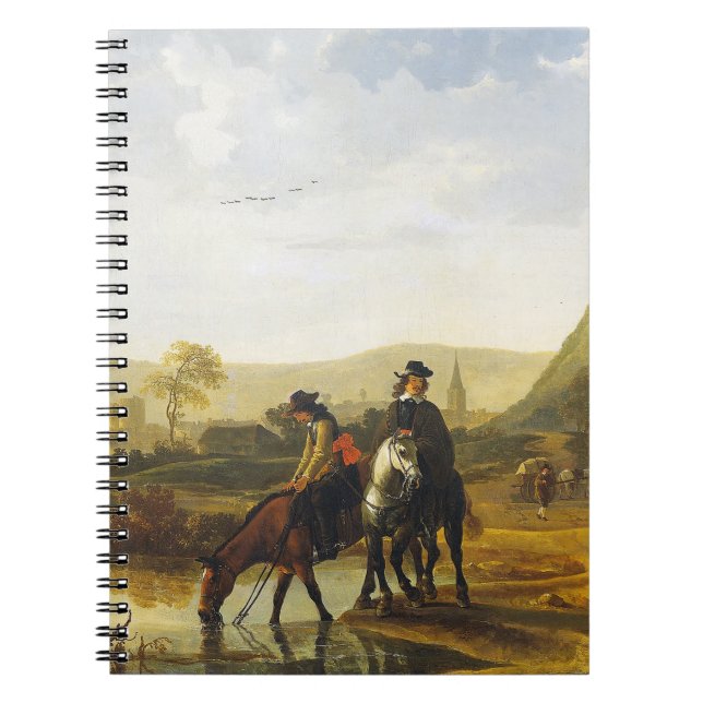 River landscape with riders Aelbert Cuyp  Notebook (Front)
