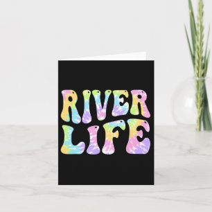 River Life Fun Fishing Boating River Bum Women Gir Card