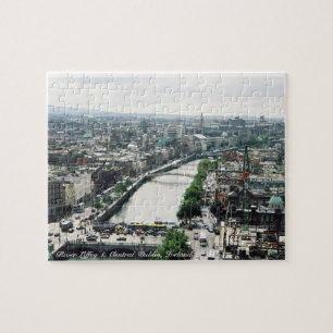 River Liffey puzzle, Dublin city Ireland panorama Jigsaw Puzzle