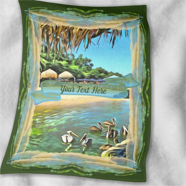 River Meets Ocean 0330 Fleece Blanket (Creator Uploaded)
