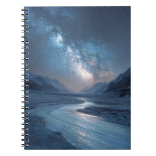 River Milky Way Night Notebook