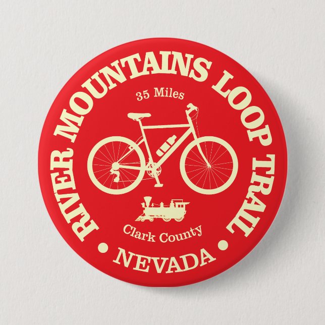 River Mountains Loop Trail (cycling) 7.5 Cm Round Badge (Front)