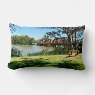 River Murray Australia Historic Bridge, Lumbar Cushion