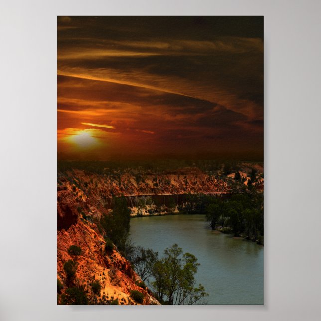 River Murray Australia Sunset, Poster (Front)