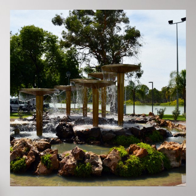 River Murray, Australia Waterfall, Poster (Front)