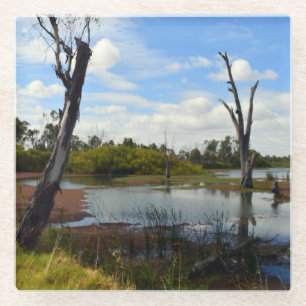 River Murray Where The Wildlife Play, Glass Coaster