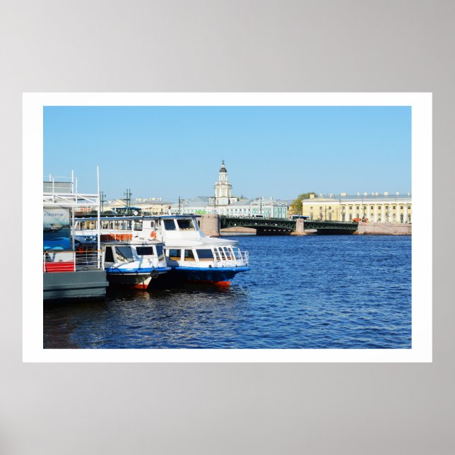 River Neva, St Petersburg Poster (Front)
