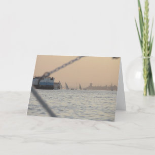 River Nile Sunset Folded Greeting Card