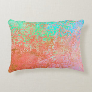 River of Fire Orange Alcohol Ink Abstract Decorative Cushion