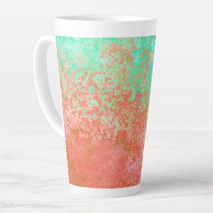 River of Fire Orange Alcohol Ink Abstract Latte Mug