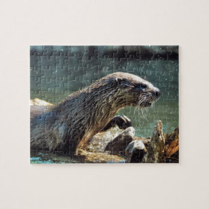 River Otter Animal-lover's Wildlife Photo Jigsaw Puzzle