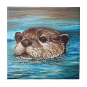 River Otter Ceramic Tile
