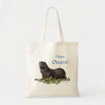 River Otter "I Love Otters" value tote