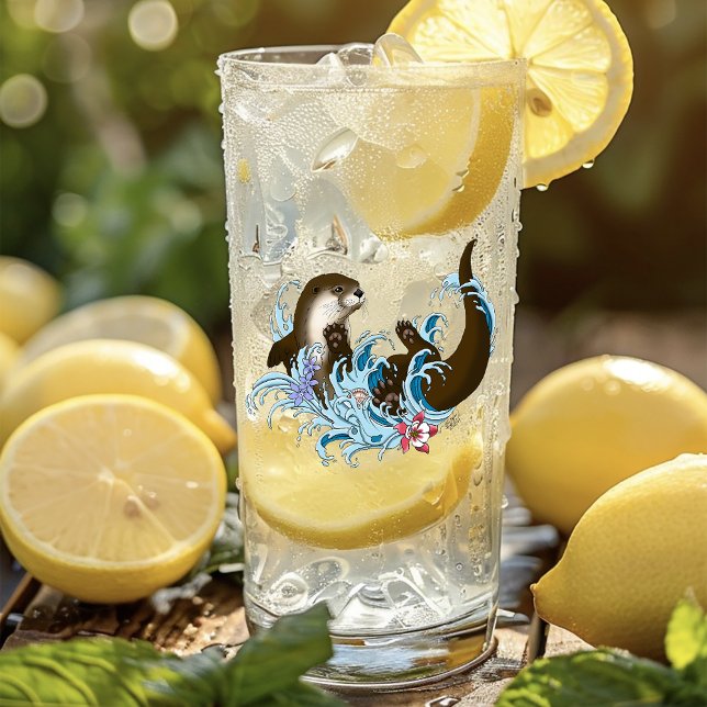 River Otter Water Cute Glass (Creator Uploaded)