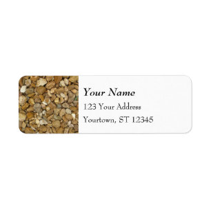 River Pebbles Return Address Label