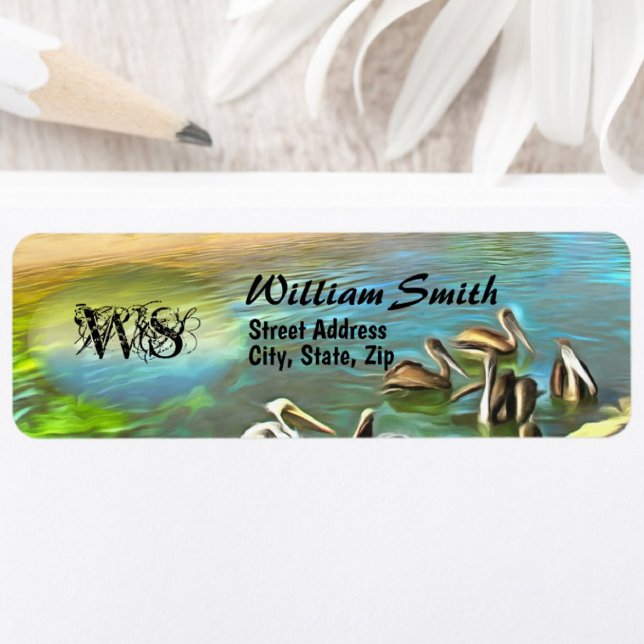 River Pelicans 0330 Address Return Address Label (Creator Uploaded)