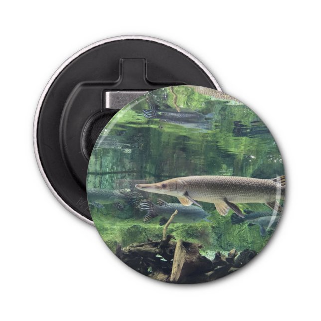 River Pike Fish Clear Water Photo Bottle Opener (Front)