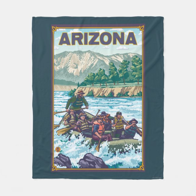 River RaftingArizona Fleece Blanket (Front)