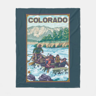 River RaftingColorado Fleece Blanket