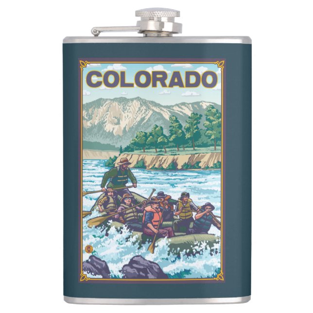 River RaftingColorado Hip Flask (Front)