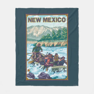 River RaftingNew Mexico Fleece Blanket