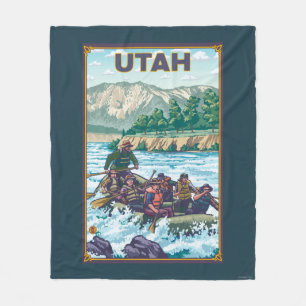 River RaftingUtah Fleece Blanket