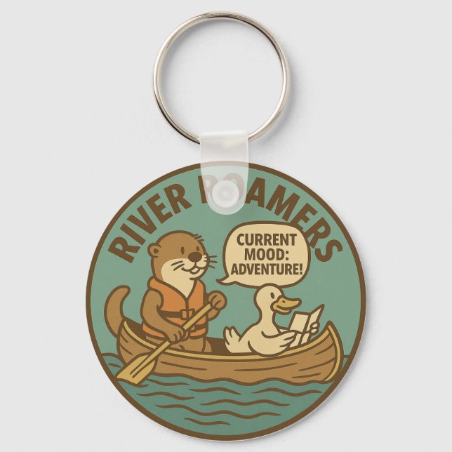 River Roamers Current Mood Adventure Canoeing Key Ring (Front)