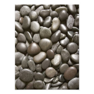 River Rock Black Stone Background - Customised Photo Print